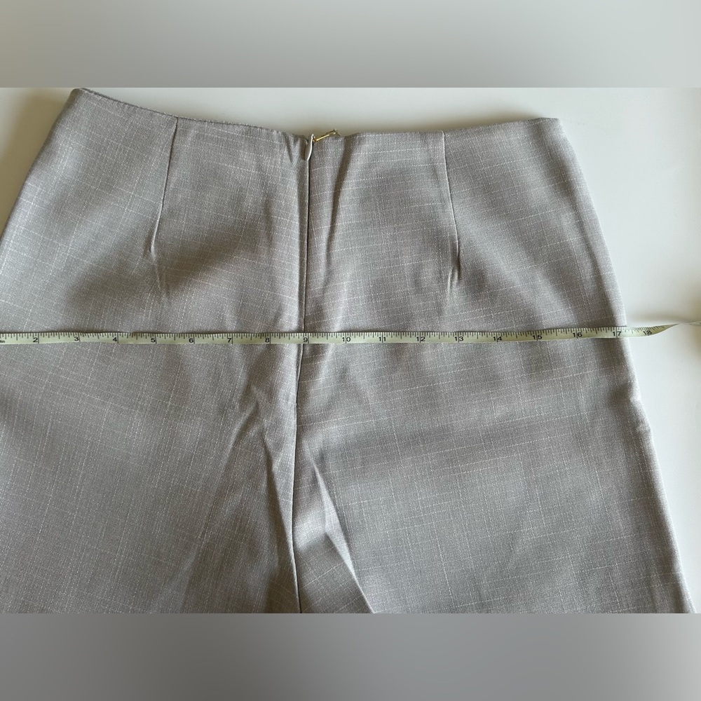 NEW By You Light Gray Tailored Skort - Business Casual Wrap Shorts Skirt - Picture 9 of 10